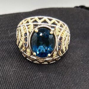 Men's London Blue Topaz Ring - Michael Valitutti